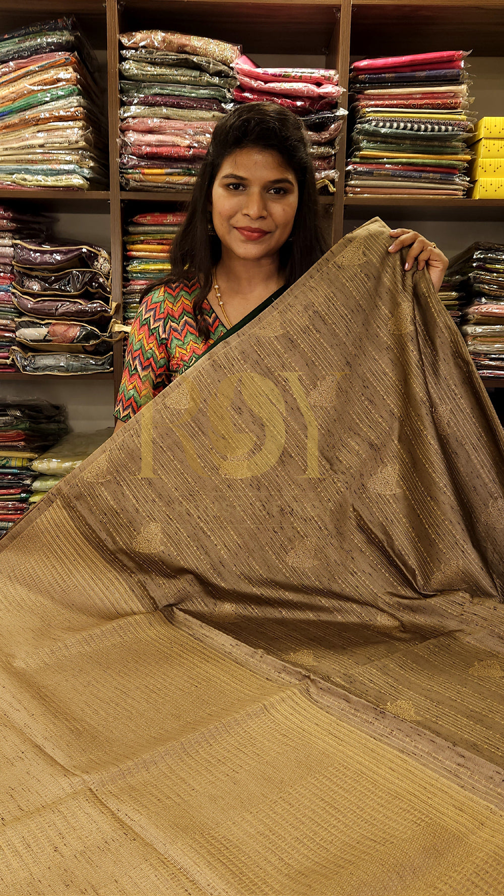 Slub Silk Sandal Saree