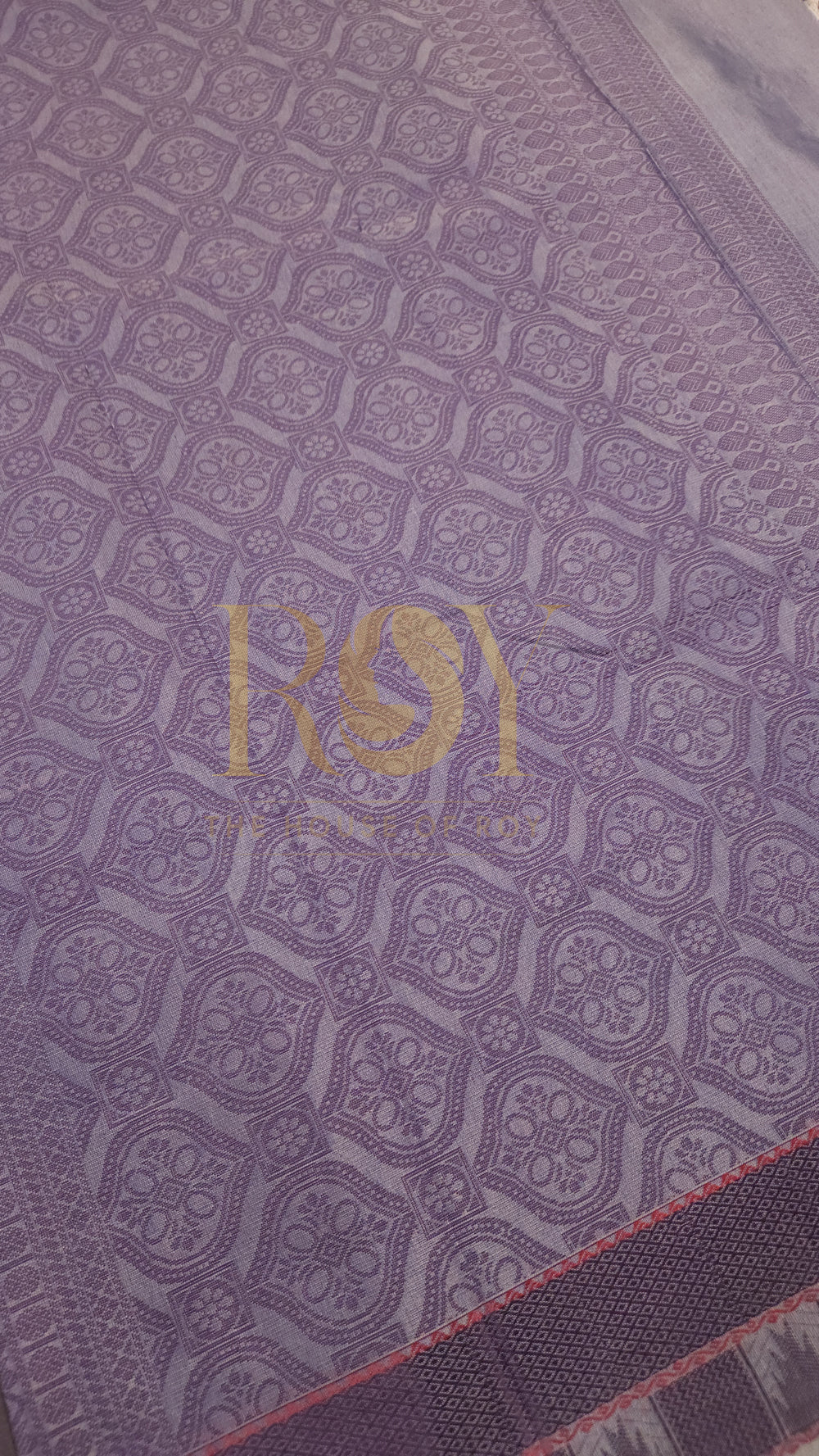 Soft Silk cotton Saree  Lavender