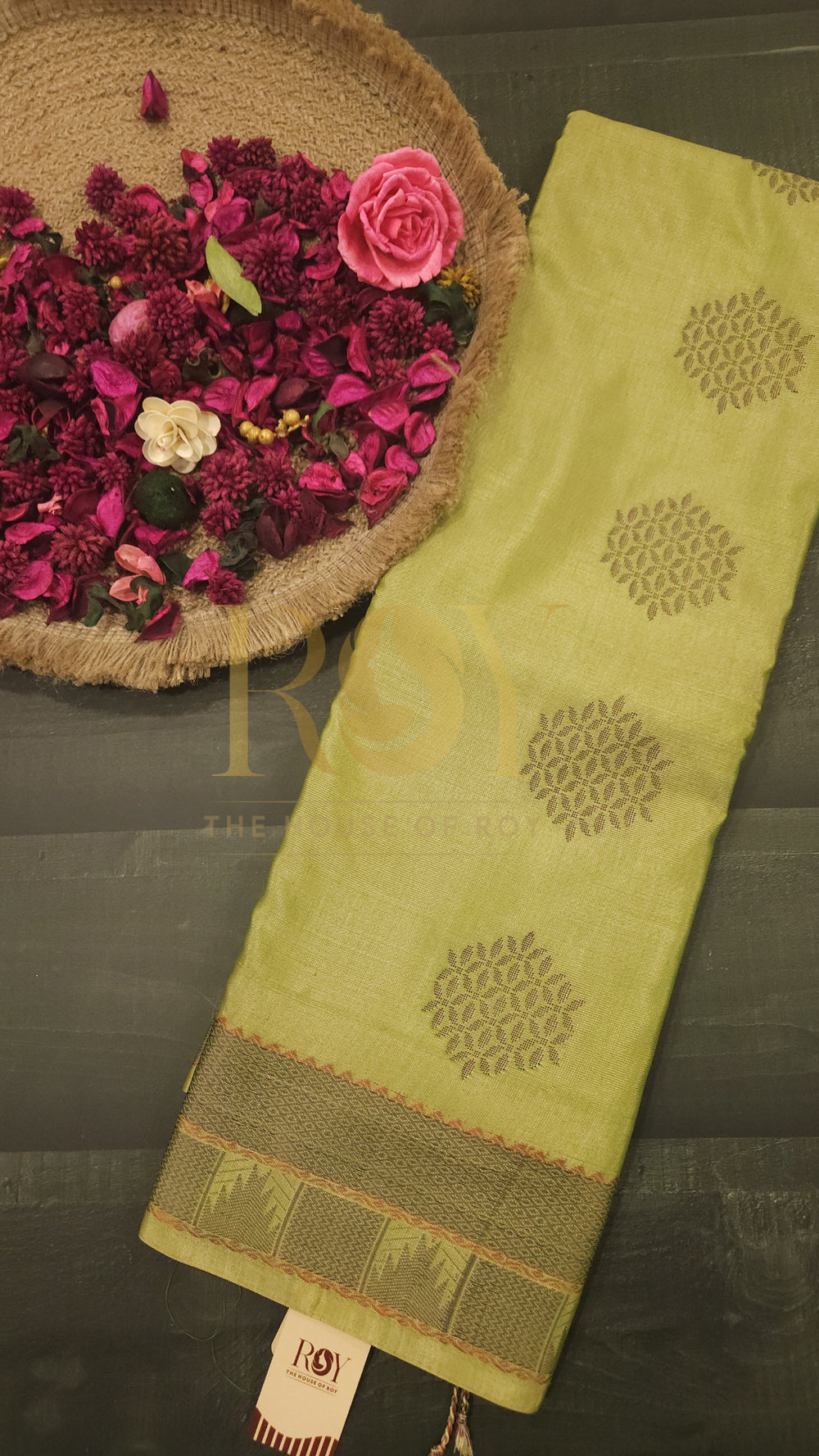 Lime Green Soft Silk Cotton Saree