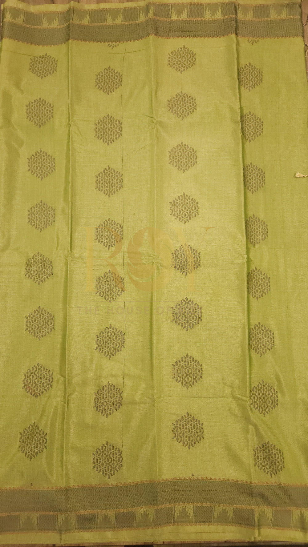 Lime Green Soft Silk Cotton Saree