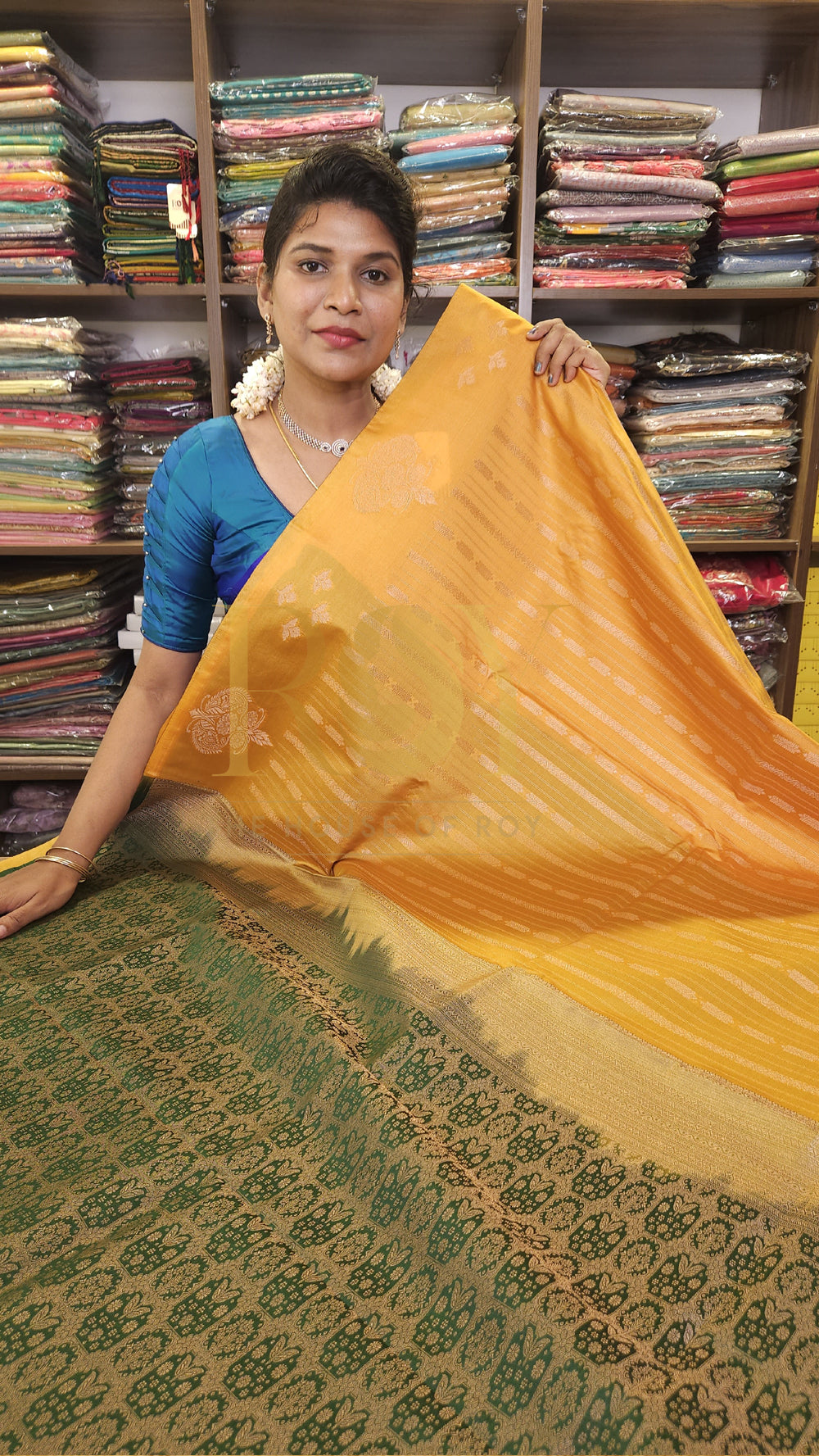 Sunset yellow soft silk