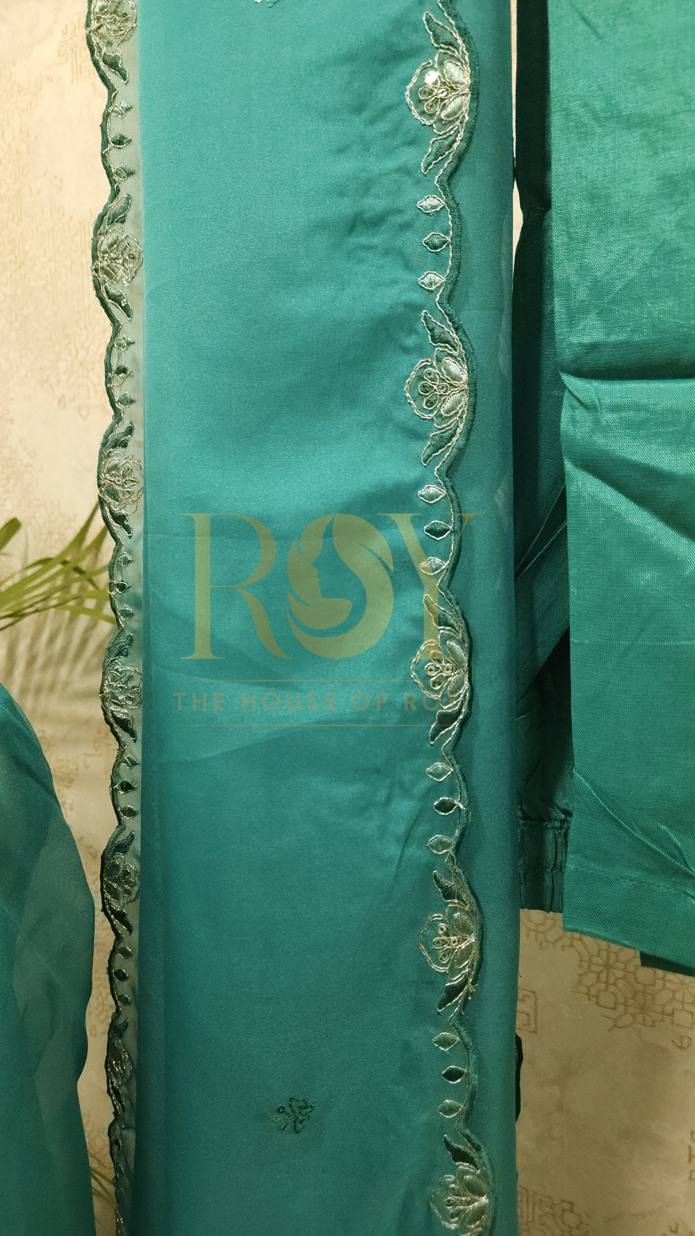 Teal Blue Banarasi Chudi Set