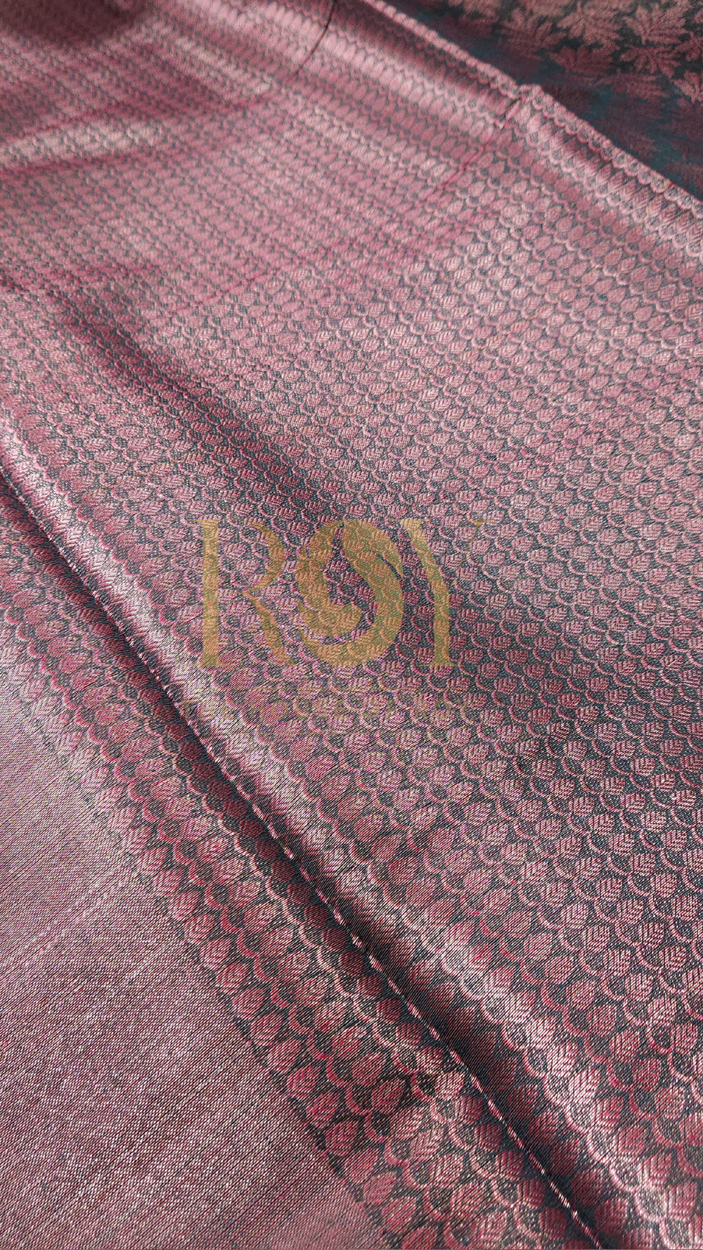 Tissue Style Weave Pattern Grey Saree