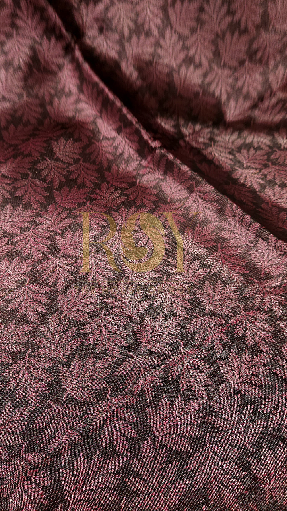 Tissue Style Pinkish Saree with Silver Zari