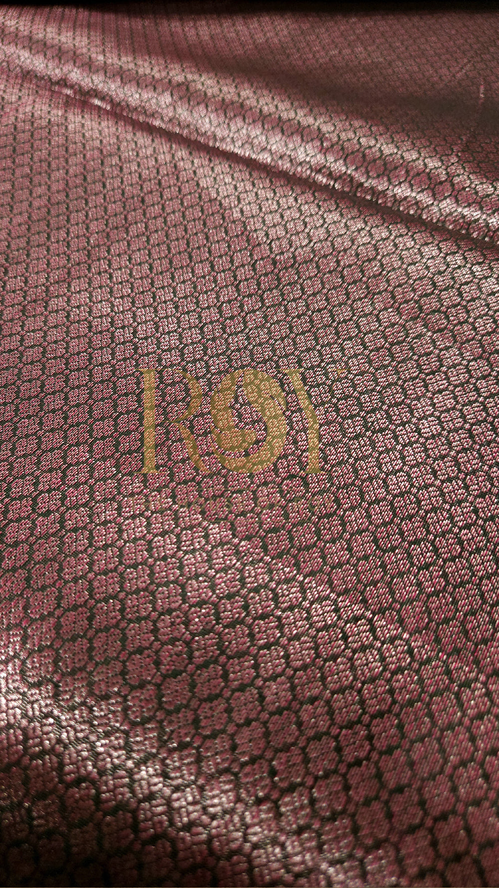 Tissue Style Weave Pinkish Black Saree