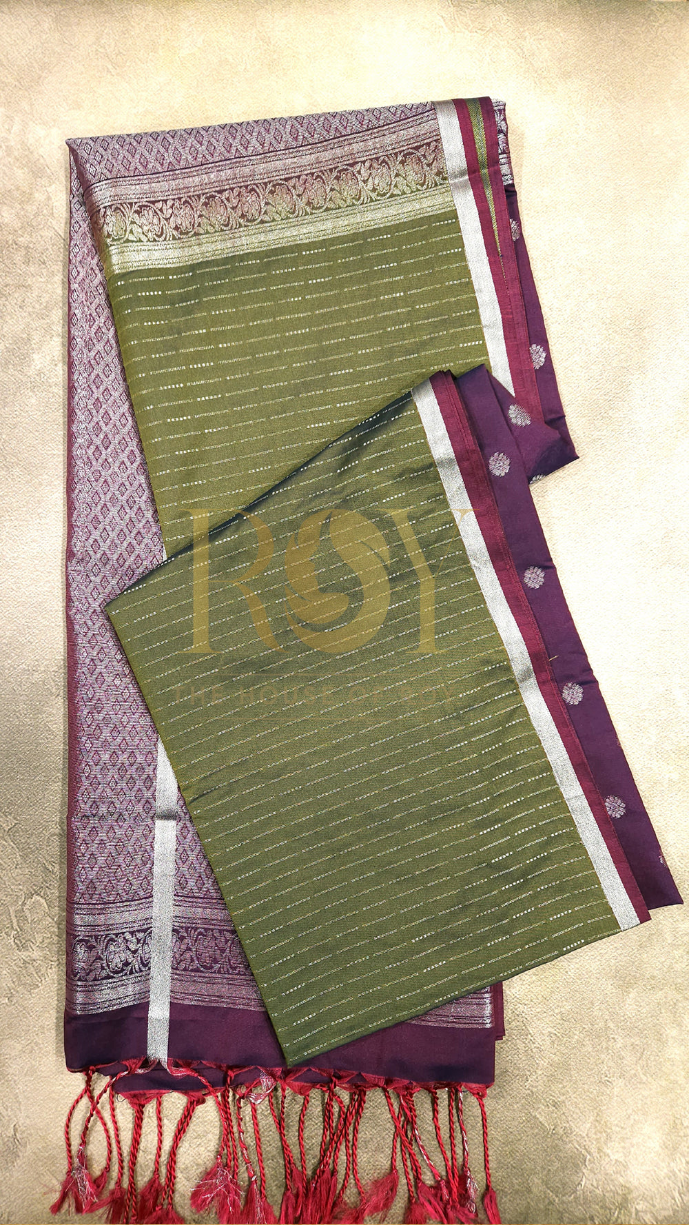 Green and Purple Fancy Soft Silk Saree