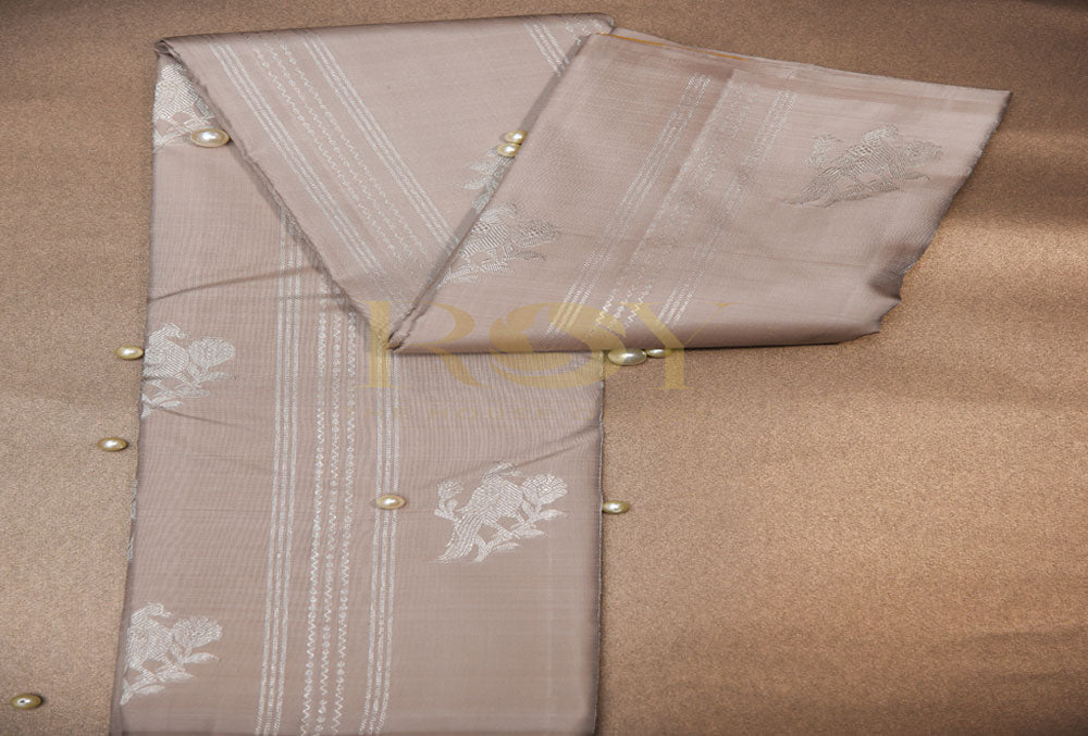 Luxurious Pure Kancheepuram Silk Saree - Champagne Color