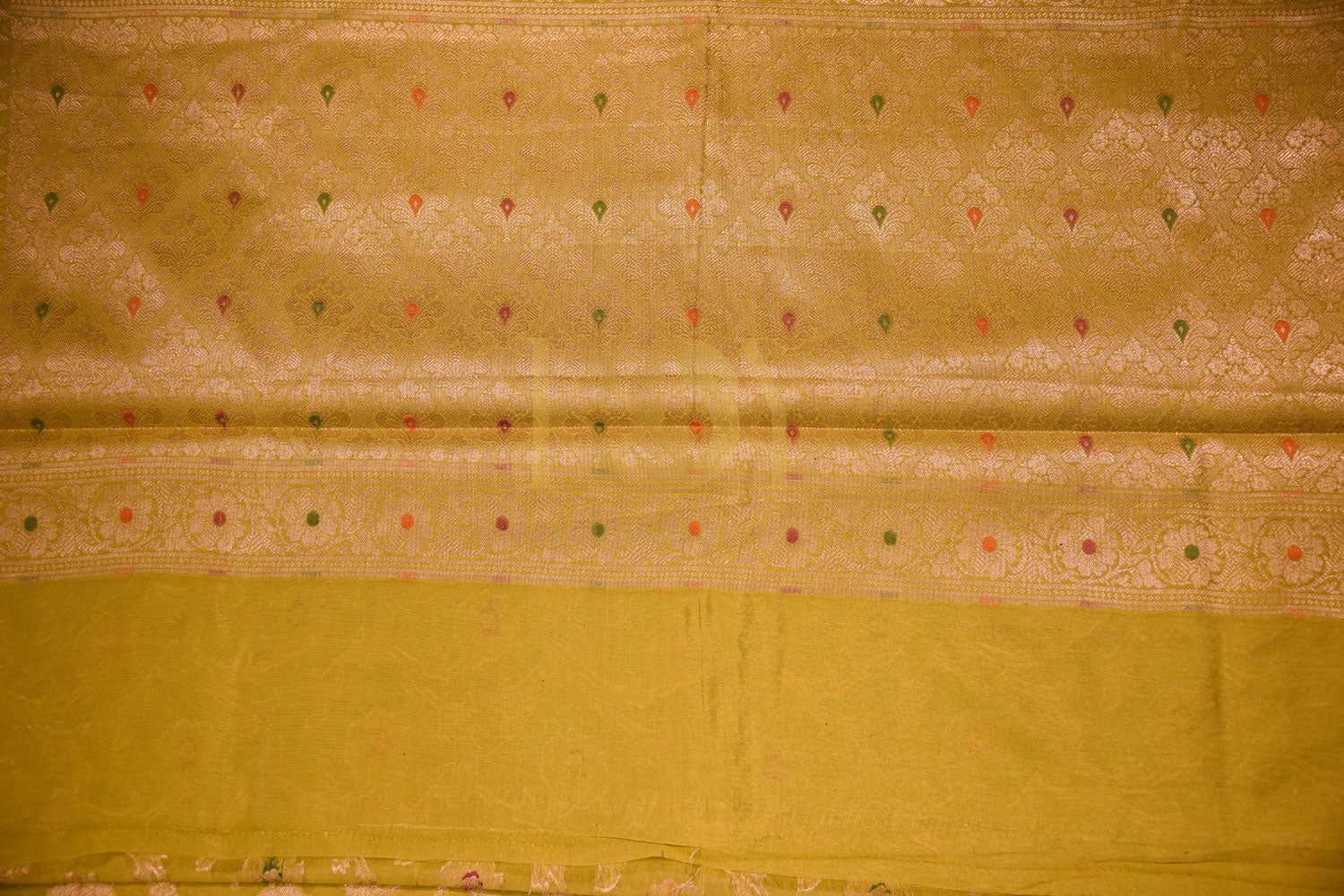 Banarasi Mustard Silk Saree