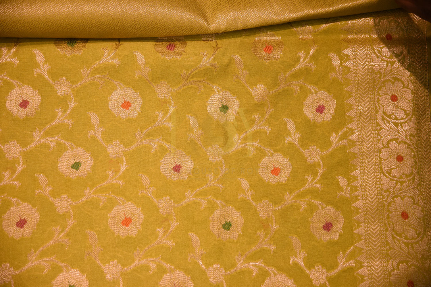 Banarasi Mustard Silk Saree