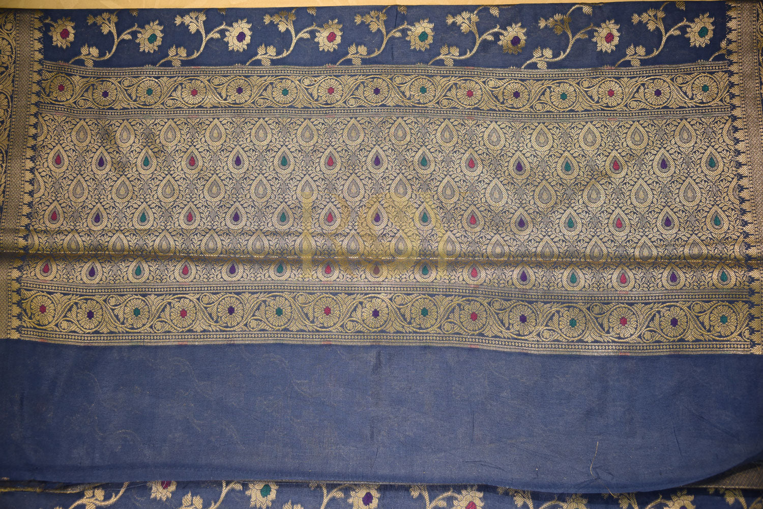 Banarasi Blue Silk Cotton Saree