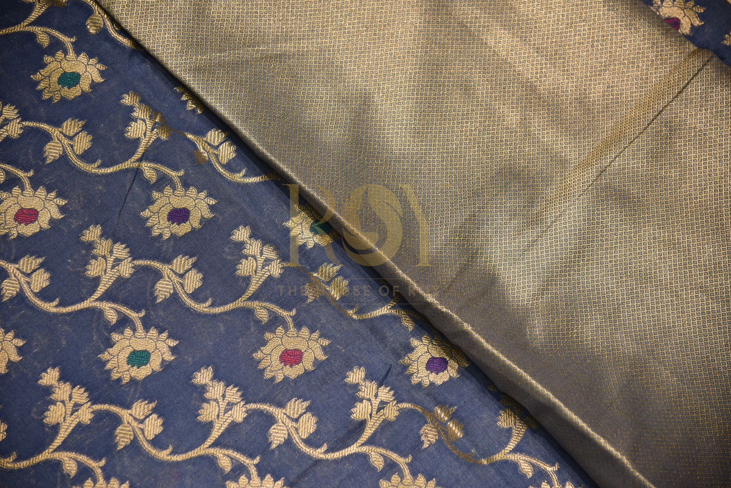 Banarasi Blue Silk Cotton Saree