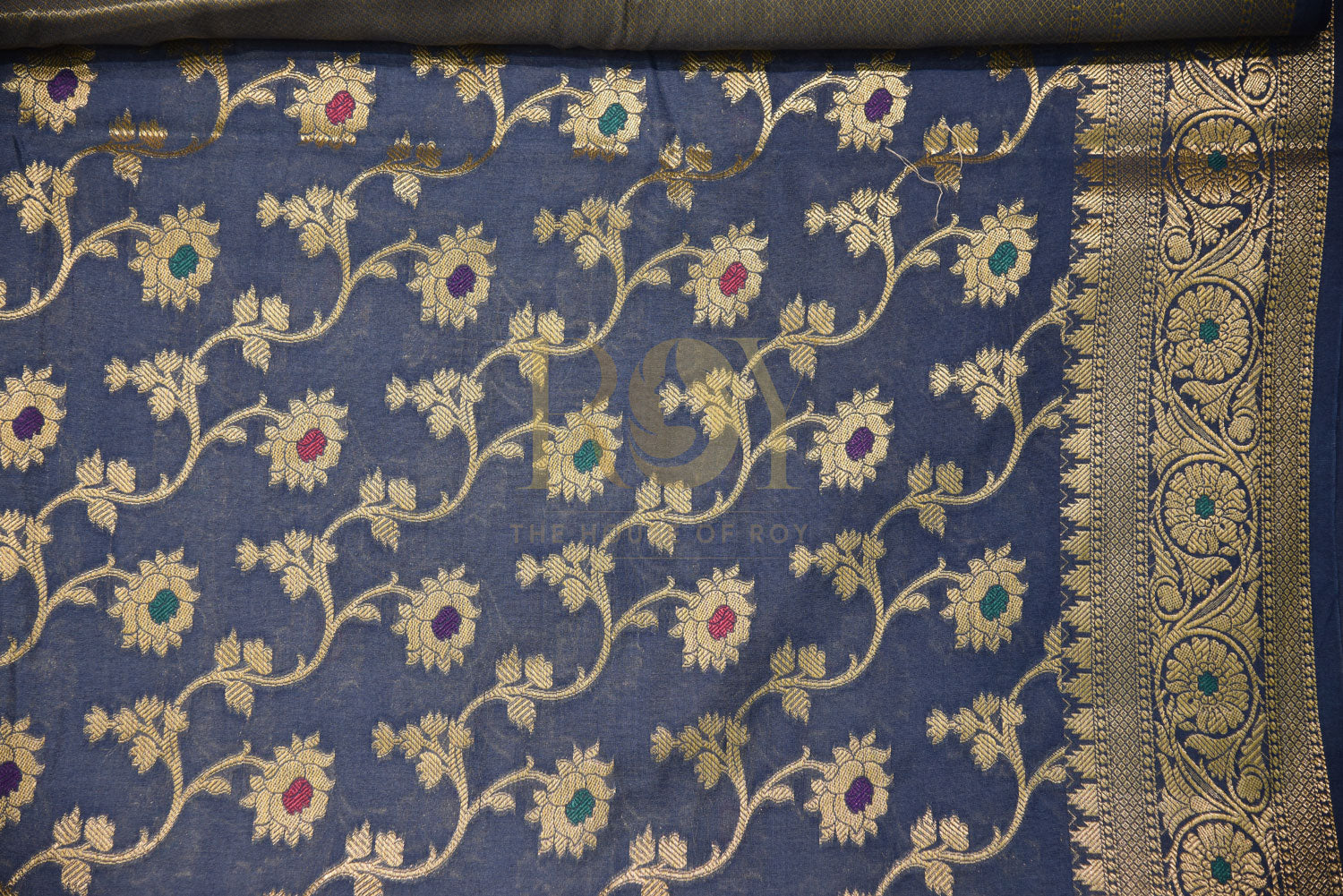 Banarasi Blue Silk Cotton Saree