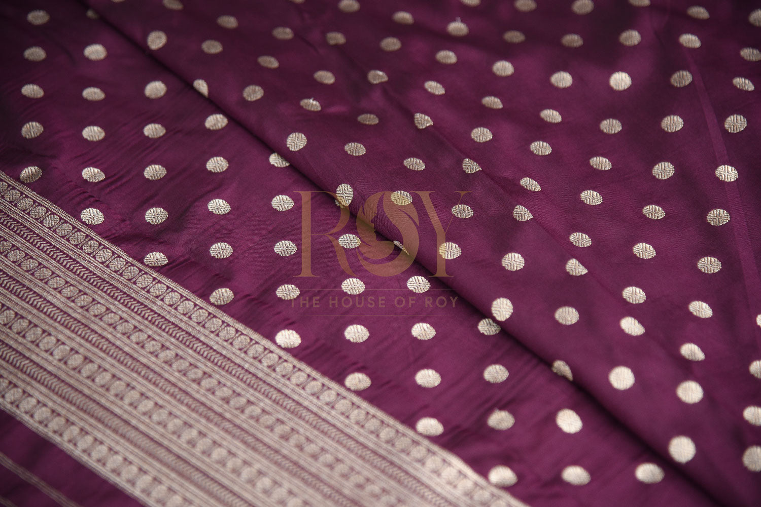 Purple Stardust Silk Saree