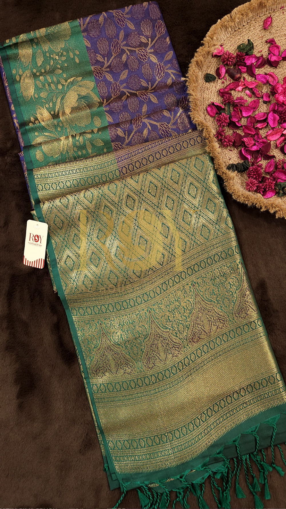 Violet Luxury Brocade Soft Silk Saree