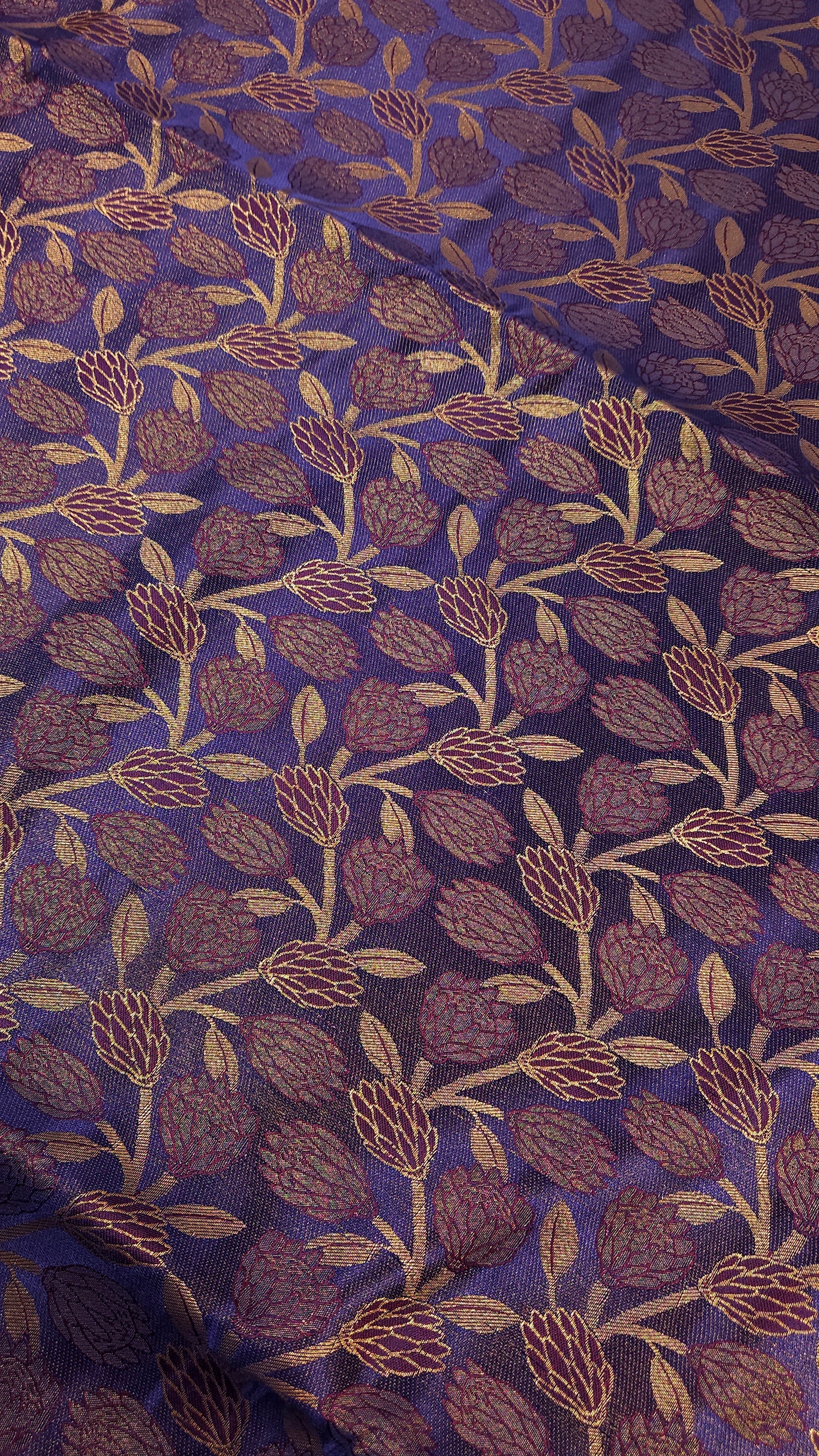Violet Luxury Brocade Soft Silk Saree