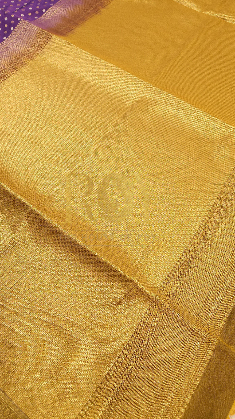 Violet Polka Dot Luxury Soft Silk Saree