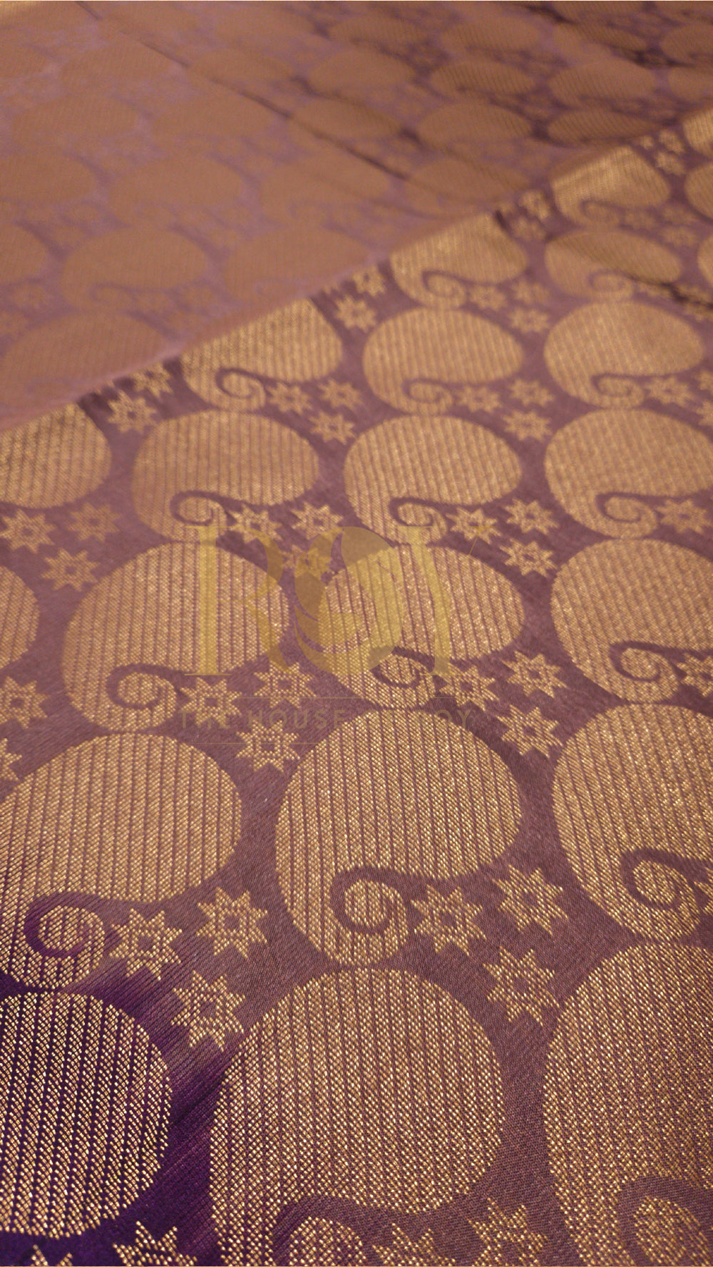Violet Turning Border Soft Silk Saree