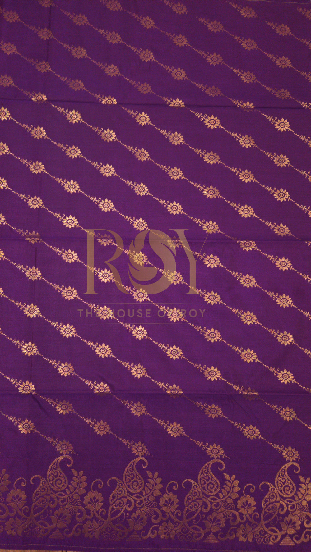 Violet Turning Border Soft Silk Saree