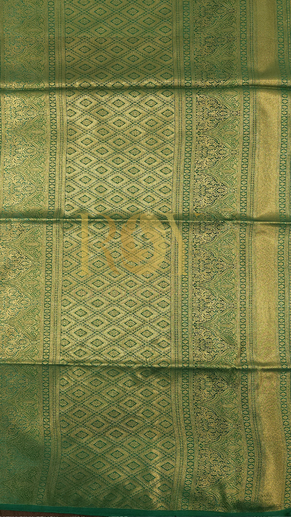 Violet Green Luxury Brocade Soft Silk Saree