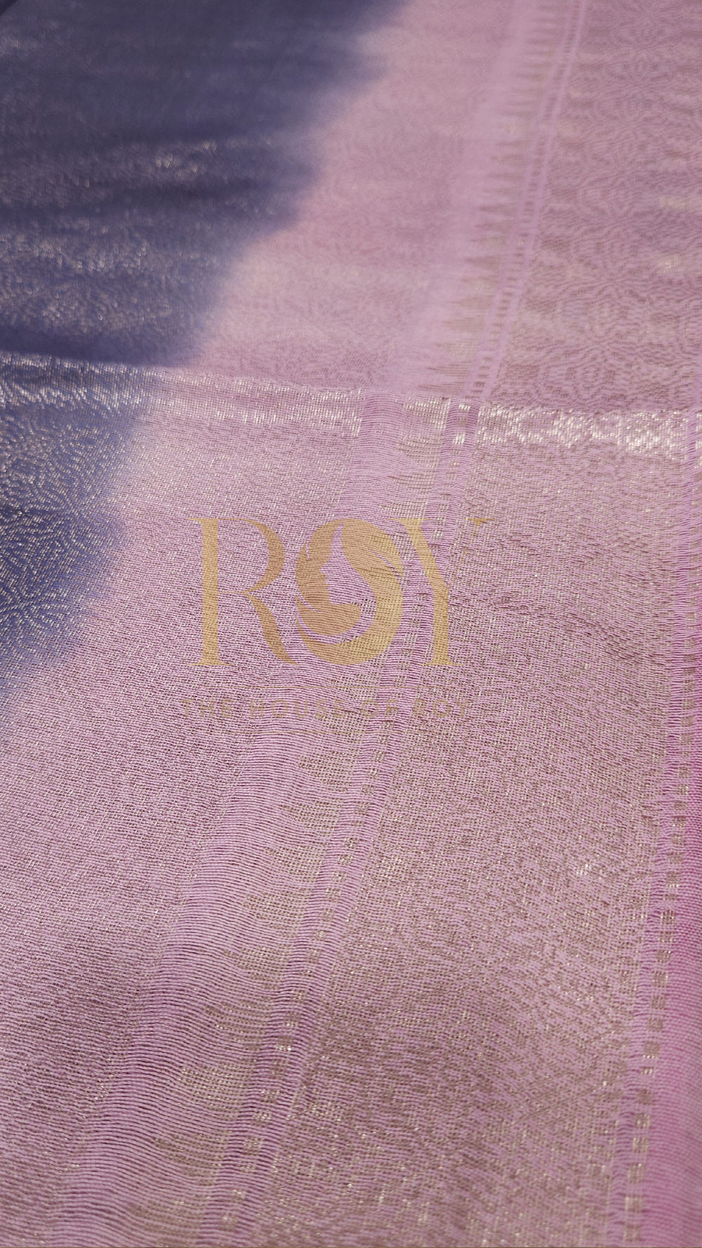 Violet with onion pink silver zari saree