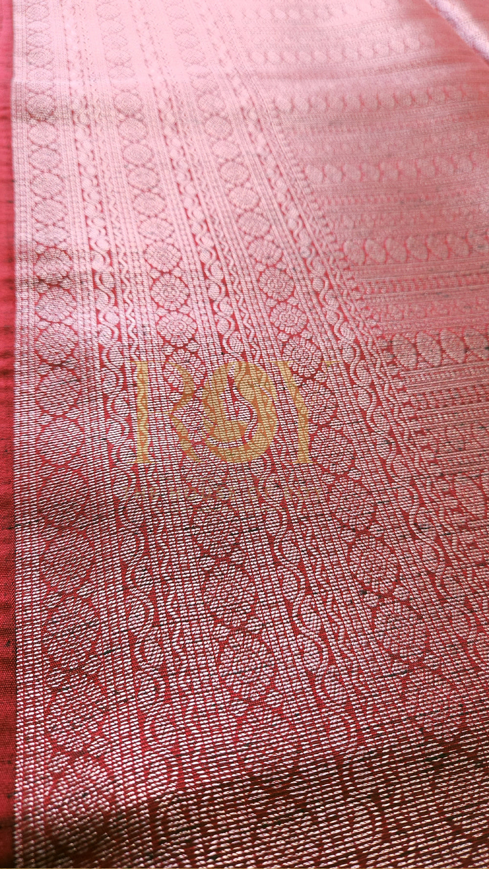Yellow ochre kattam silver zari slub silk