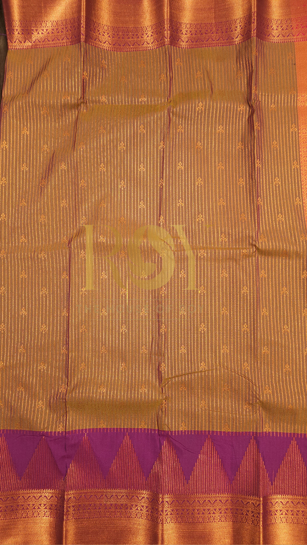 Yellow Ochre Mix Soft Silk Saree