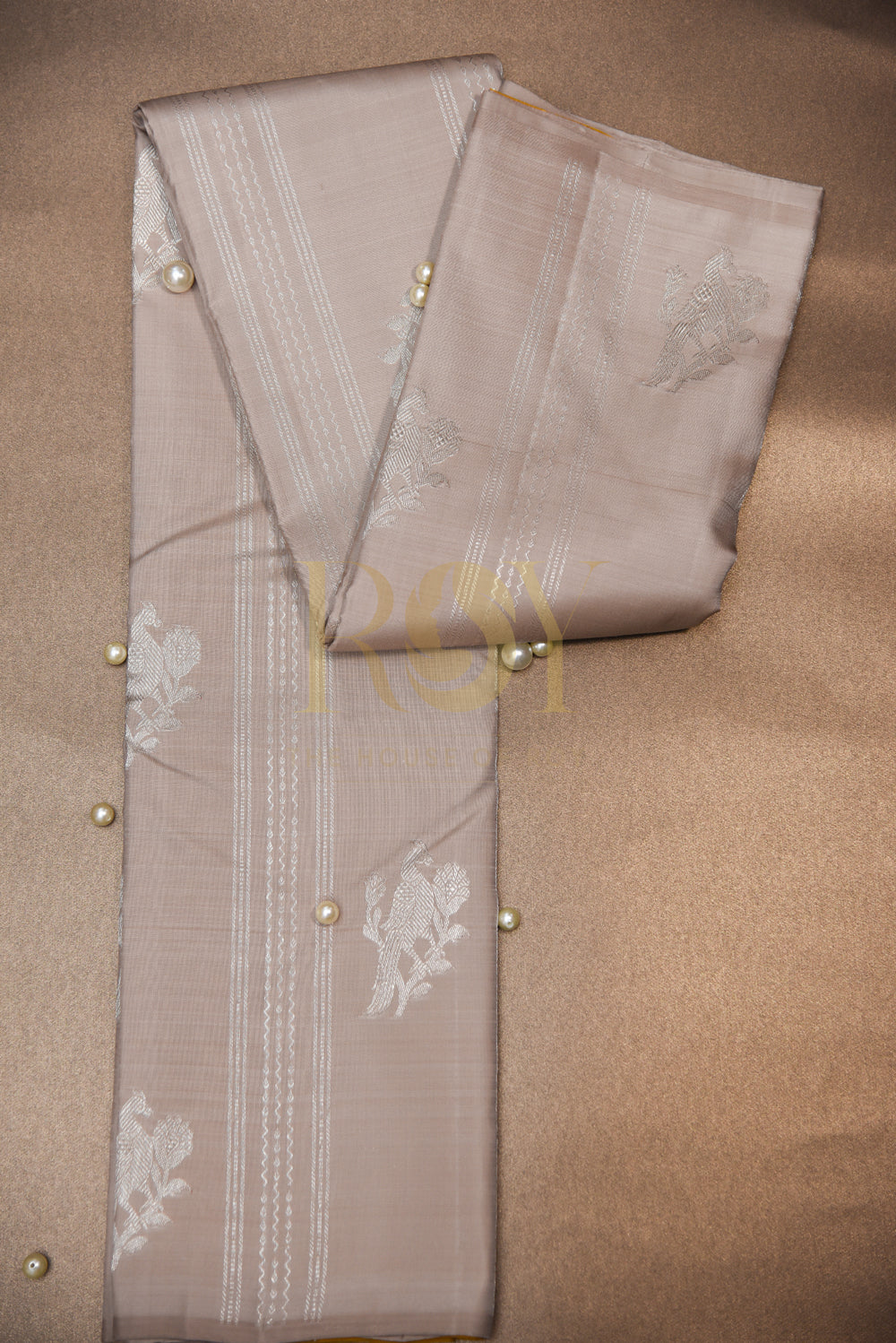 Luxurious Pure Kancheepuram Silk Saree - Champagne Color