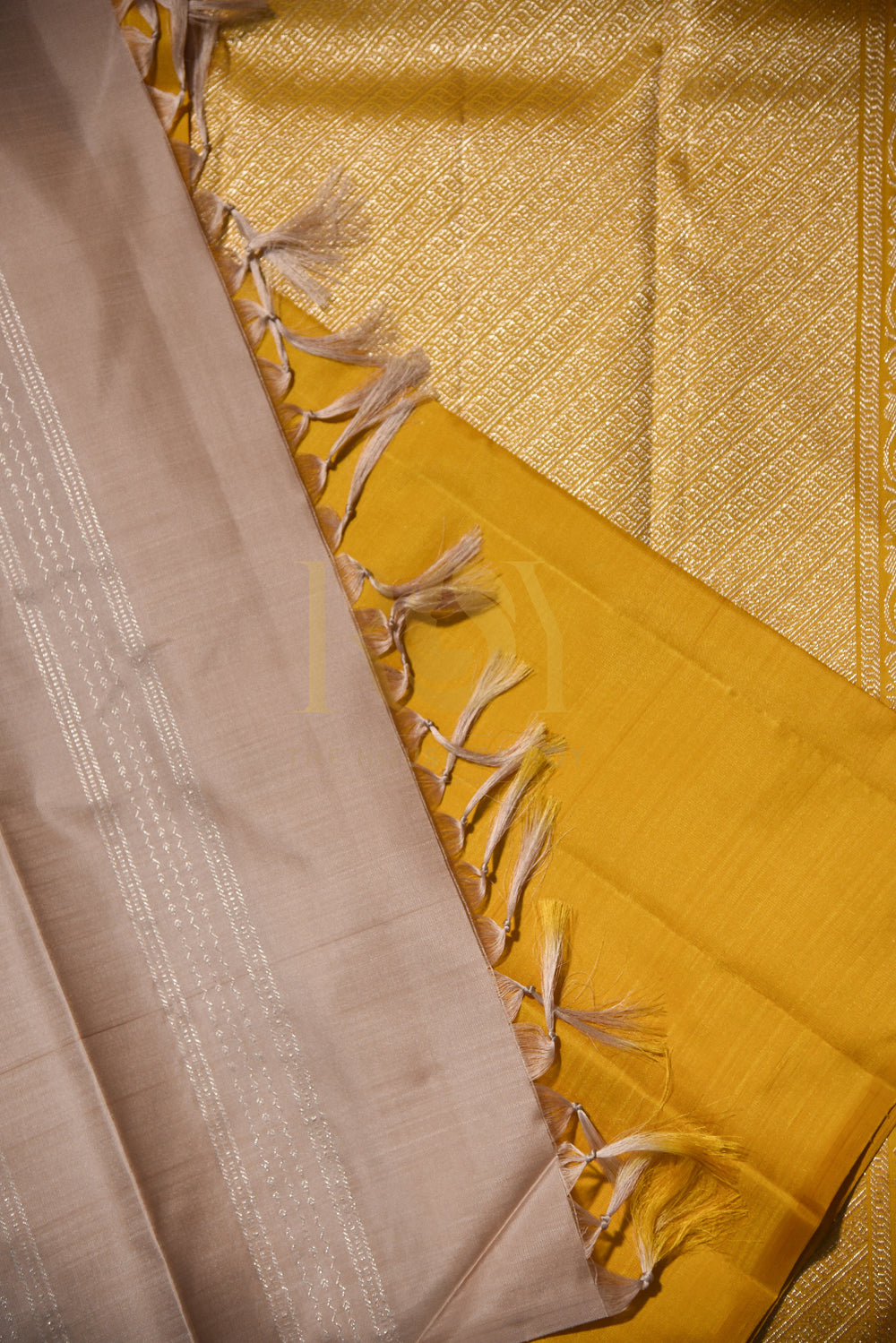 Luxurious Pure Kancheepuram Silk Saree - Champagne Color