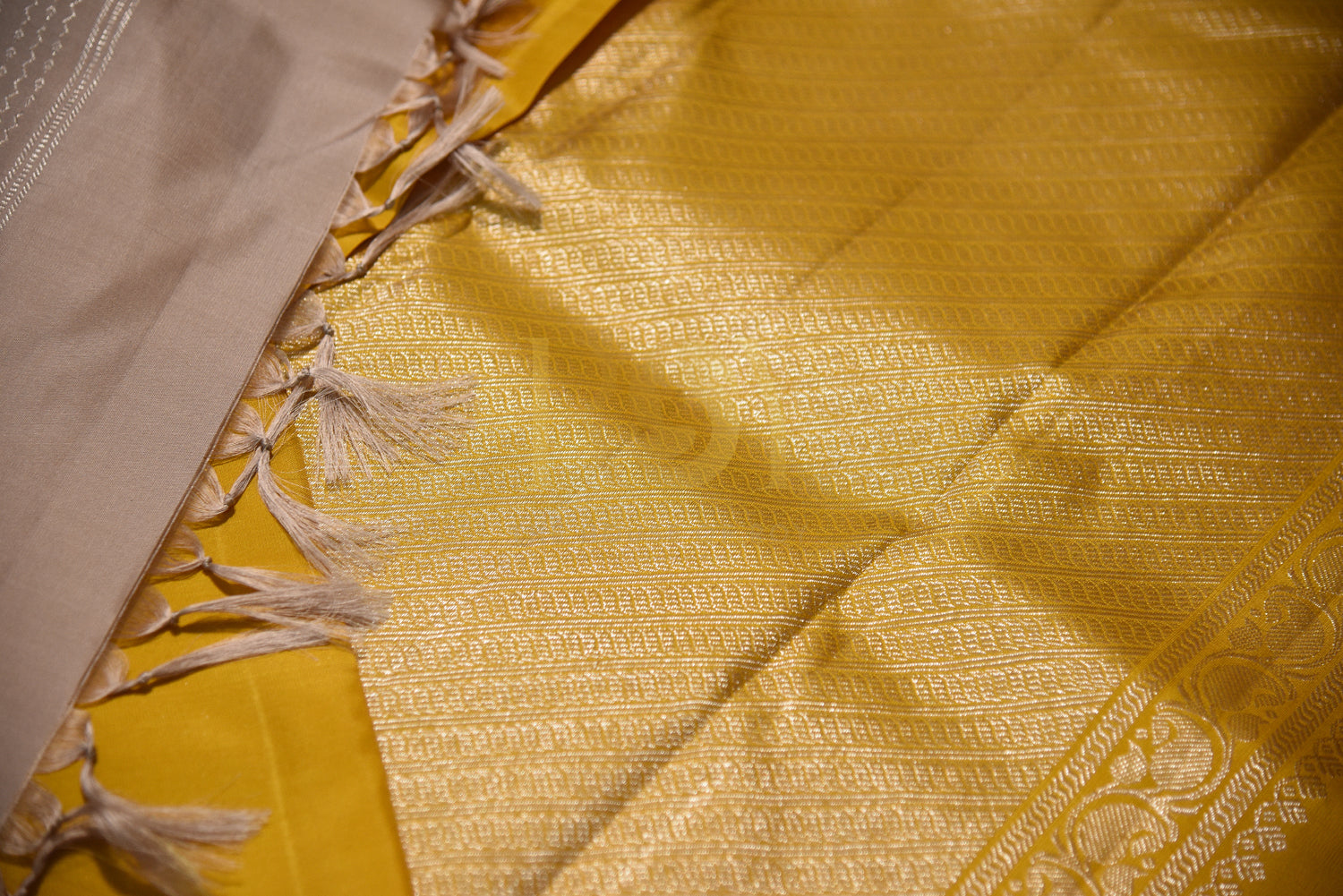 Luxurious Pure Kancheepuram Silk Saree - Champagne Color