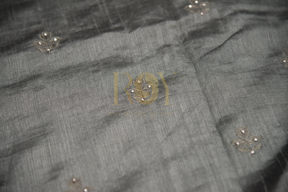 Silk Cotton Saree with Matching Fusion
