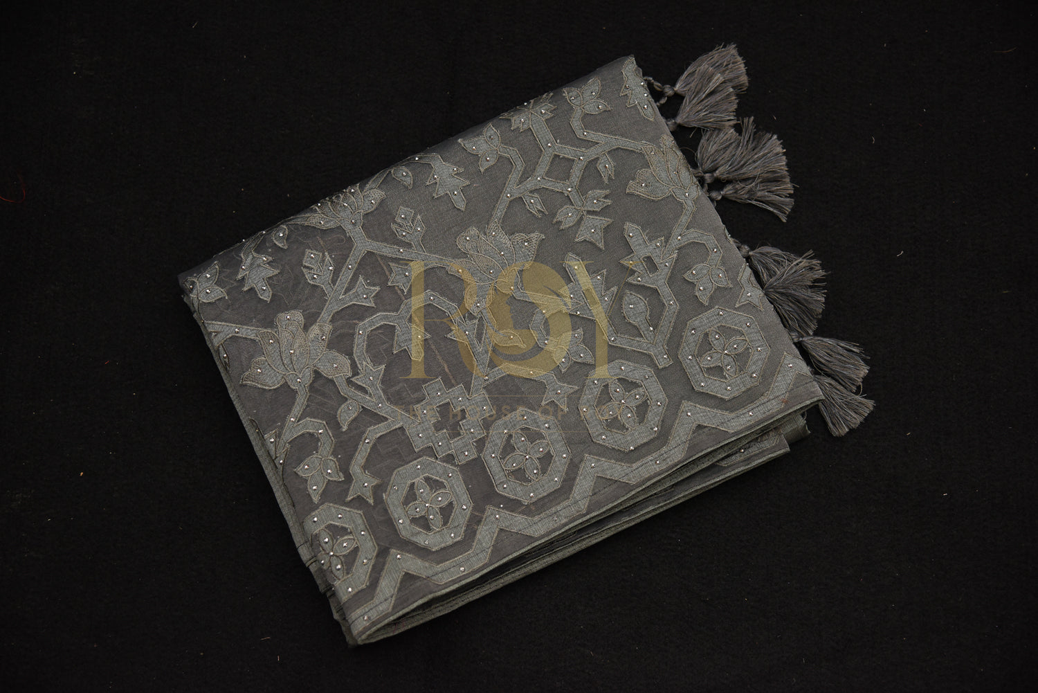 Silk Cotton Saree with Matching Fusion