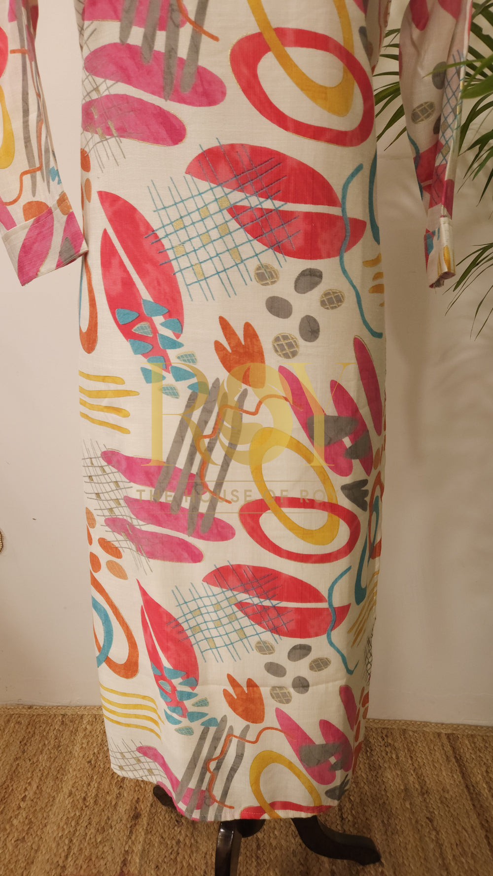 Abstract Multicolored Kurti