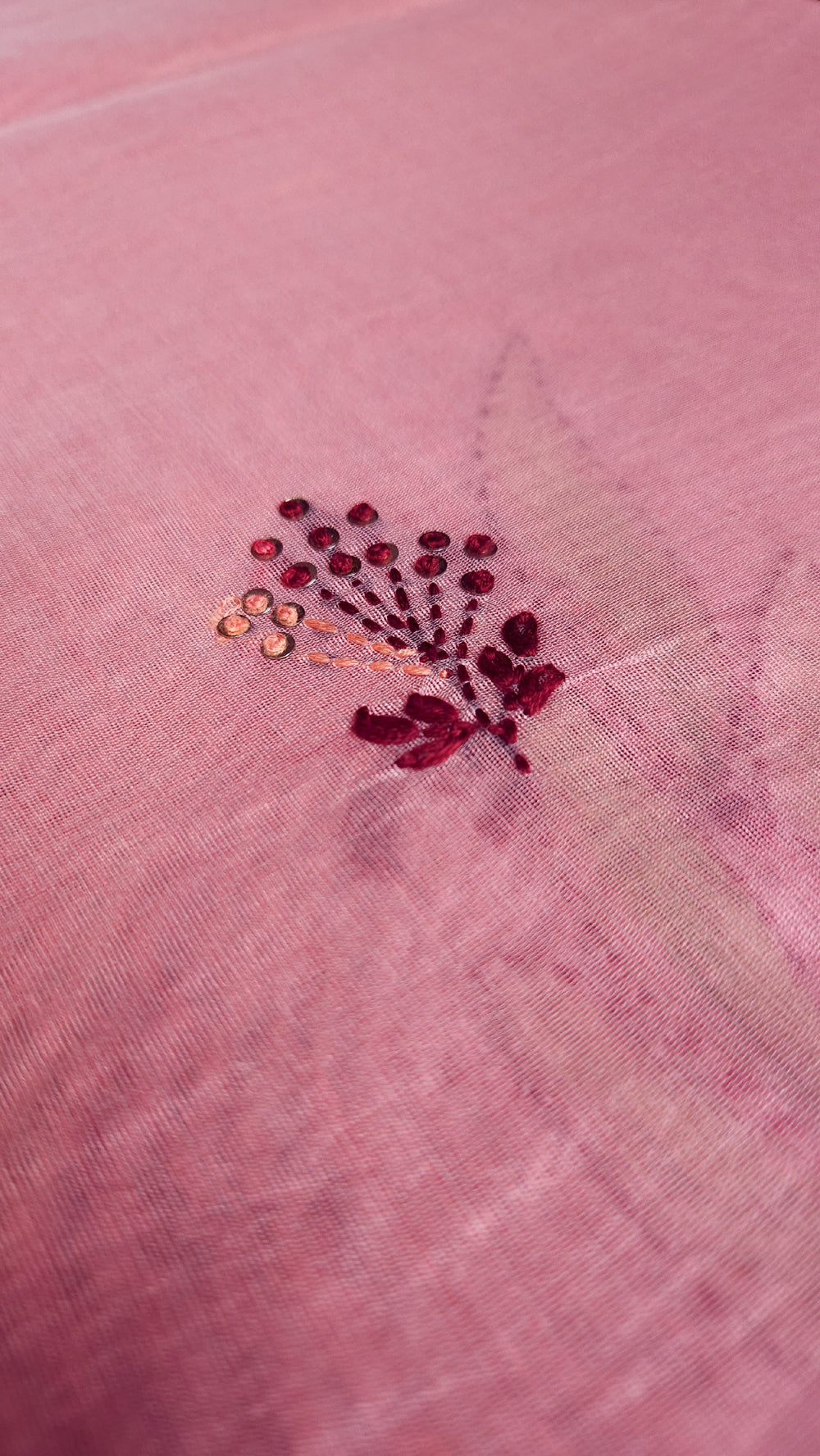 Chandheri Silk Cotton Baby Pink Saree
