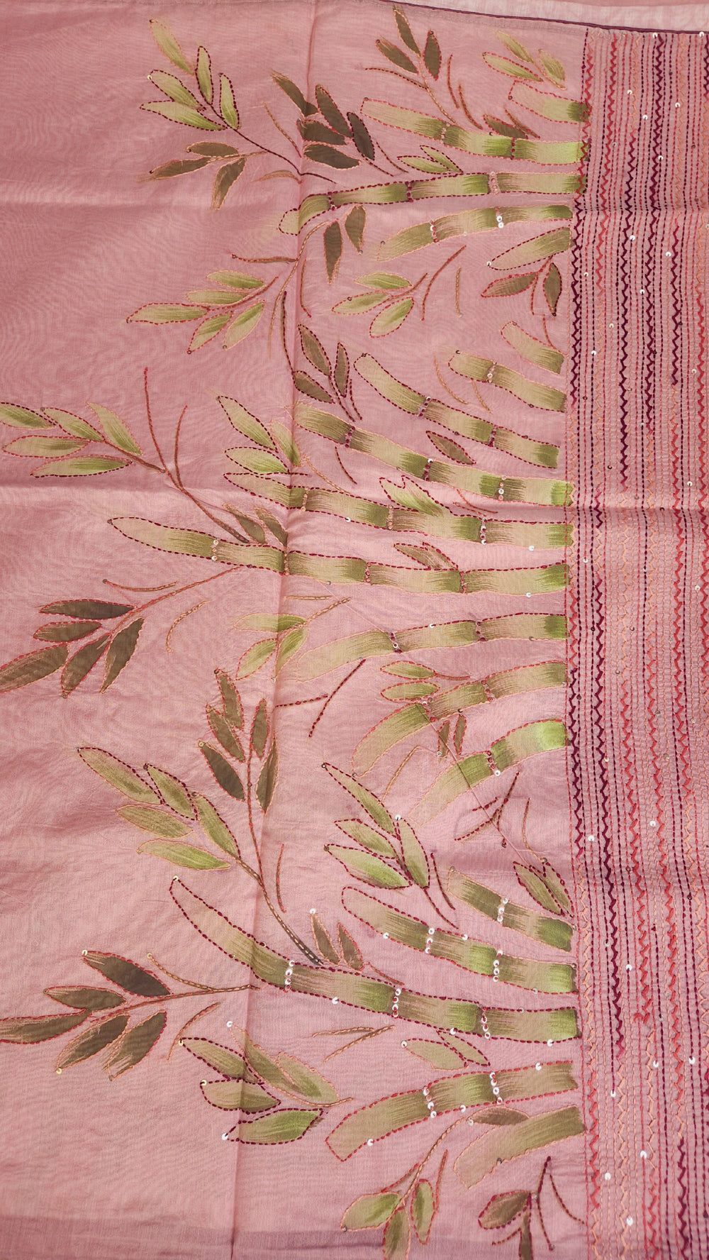 Chandheri Silk Cotton Baby Pink Saree