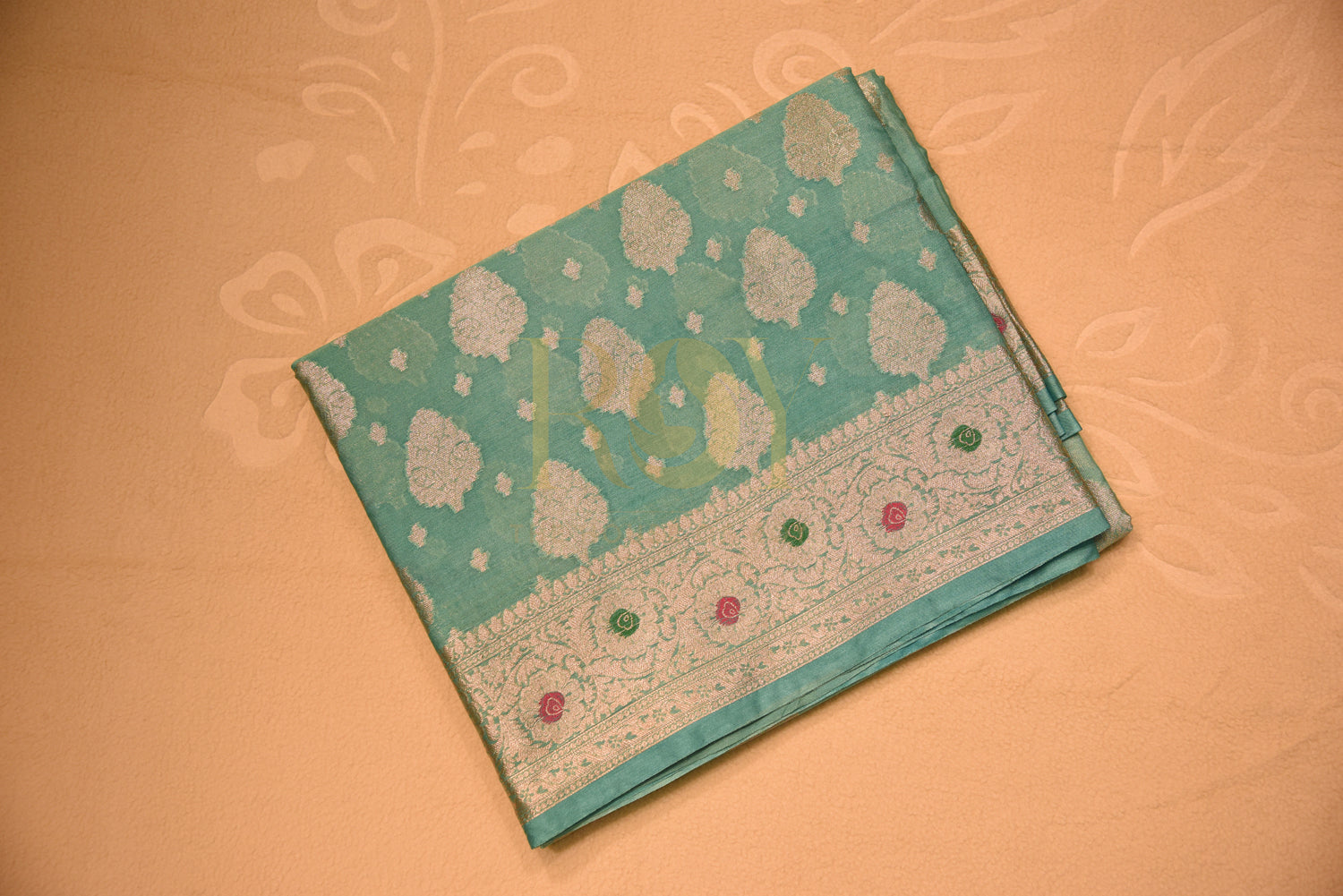 Sea Green Banarasi Katan Silk Saree