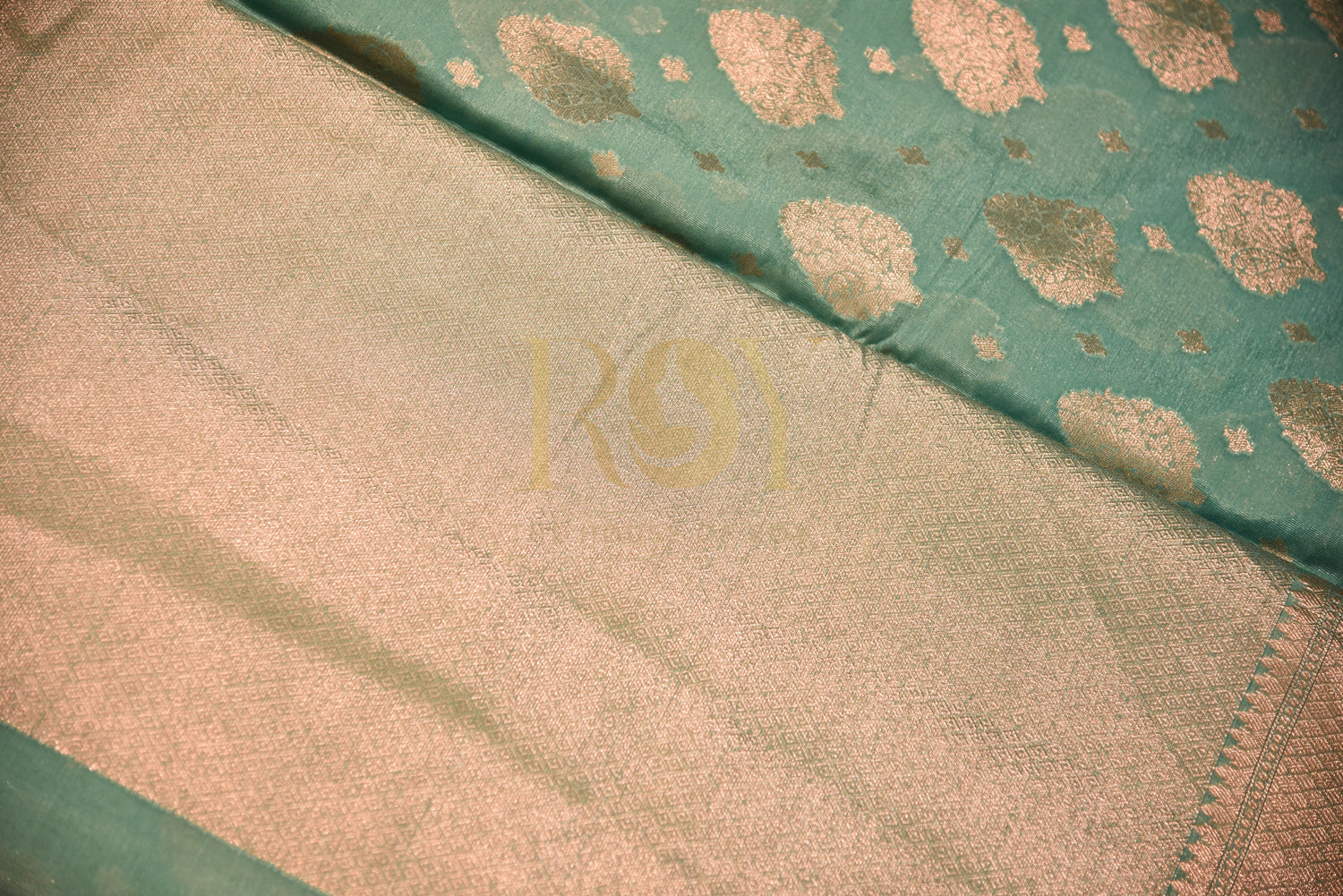 Sea Green Banarasi Katan Silk Saree