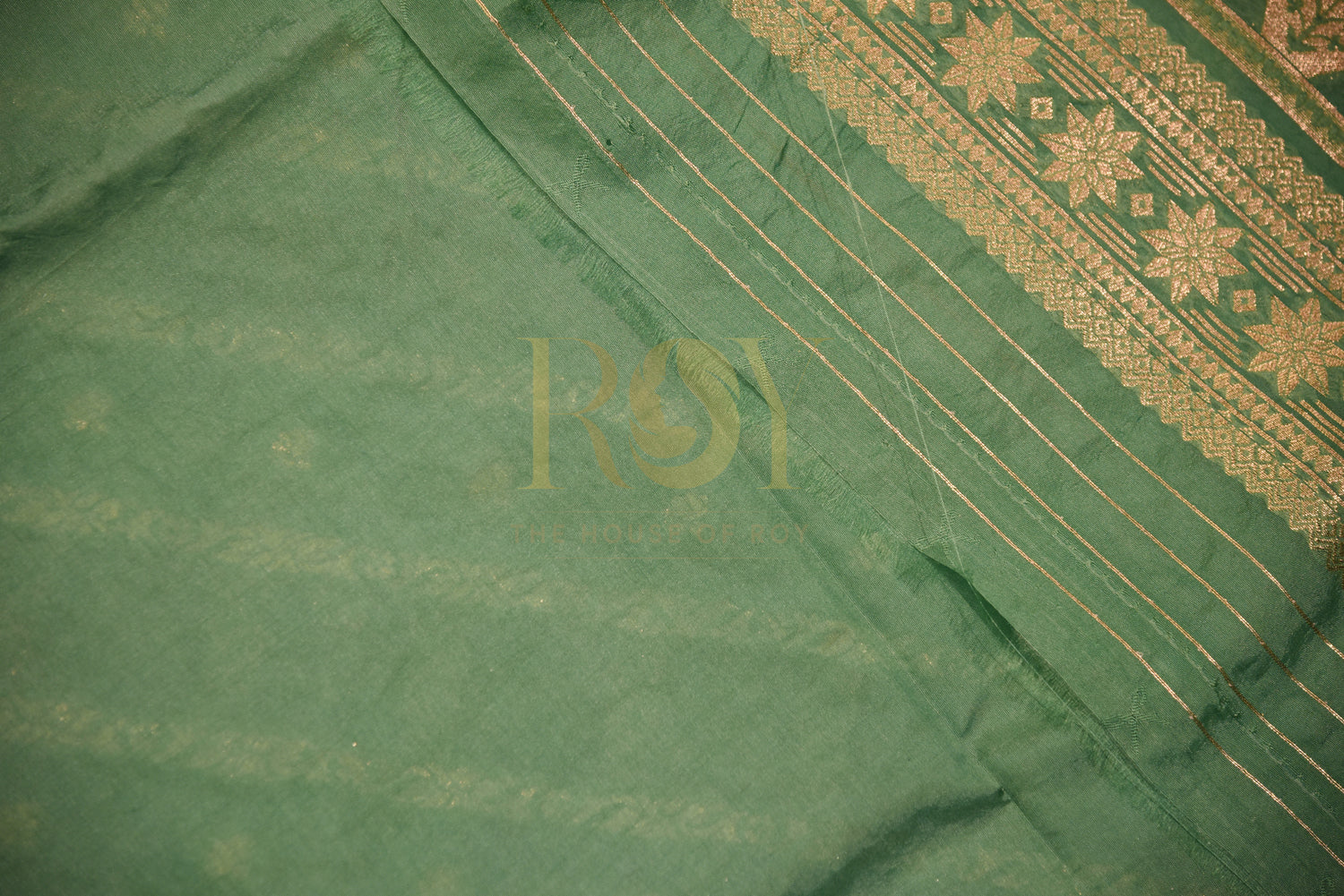 Banarasi Silk Cotton Green Saree
