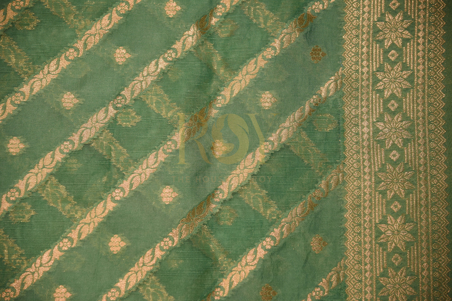 Banarasi Silk Cotton Green Saree