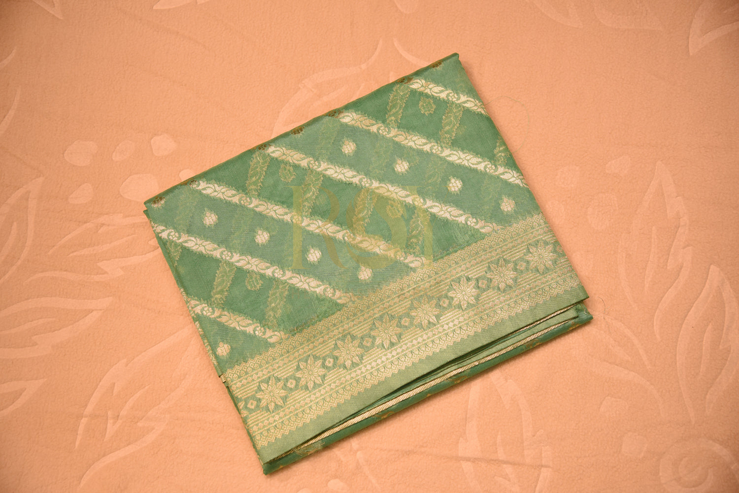 Banarasi Silk Cotton Green Saree