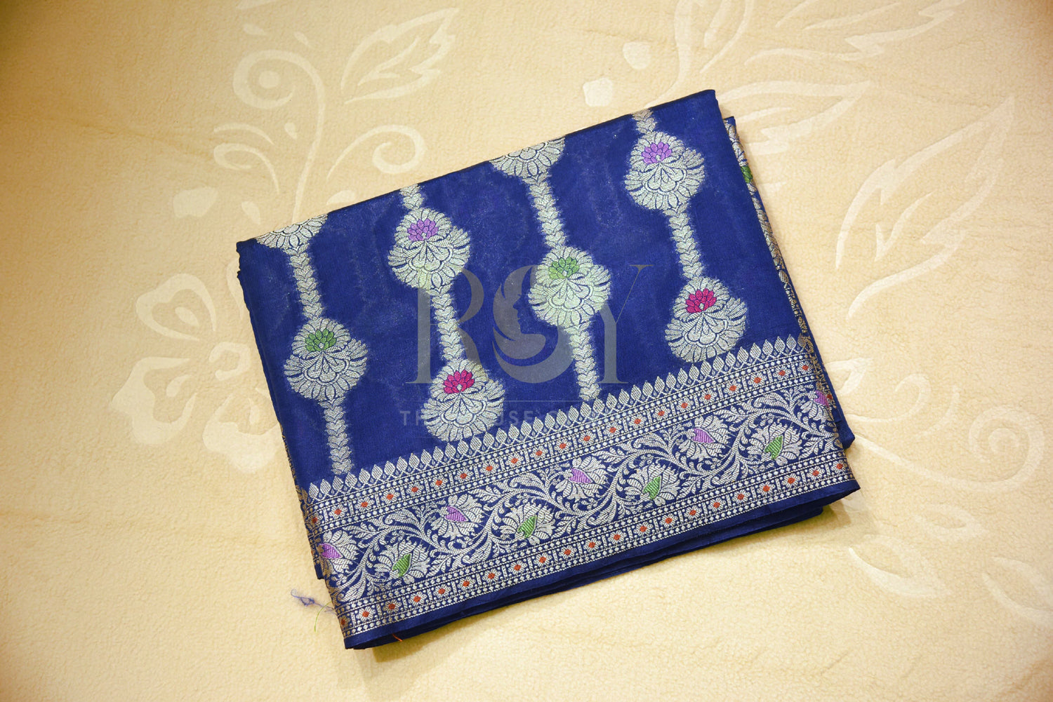 Royal Blue Banarasi Silk Cotton Saree