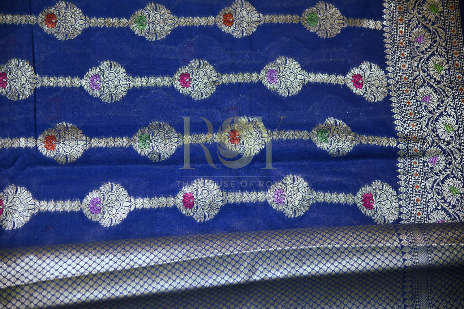 Royal Blue Banarasi Silk Cotton Saree