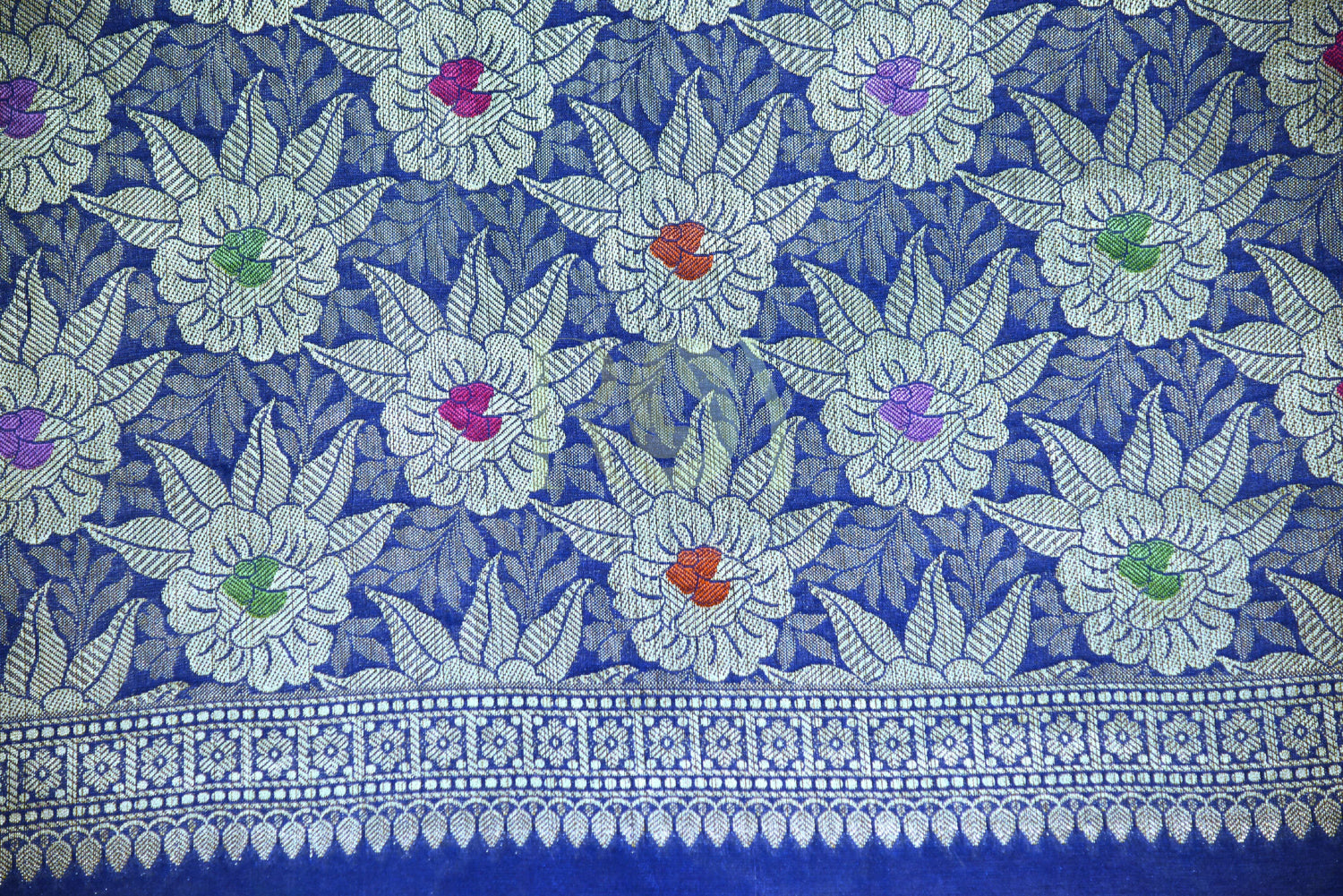 Royal Blue Banarasi Silk Cotton Saree