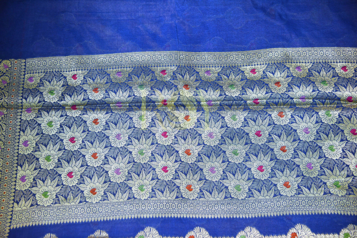 Royal Blue Banarasi Silk Cotton Saree