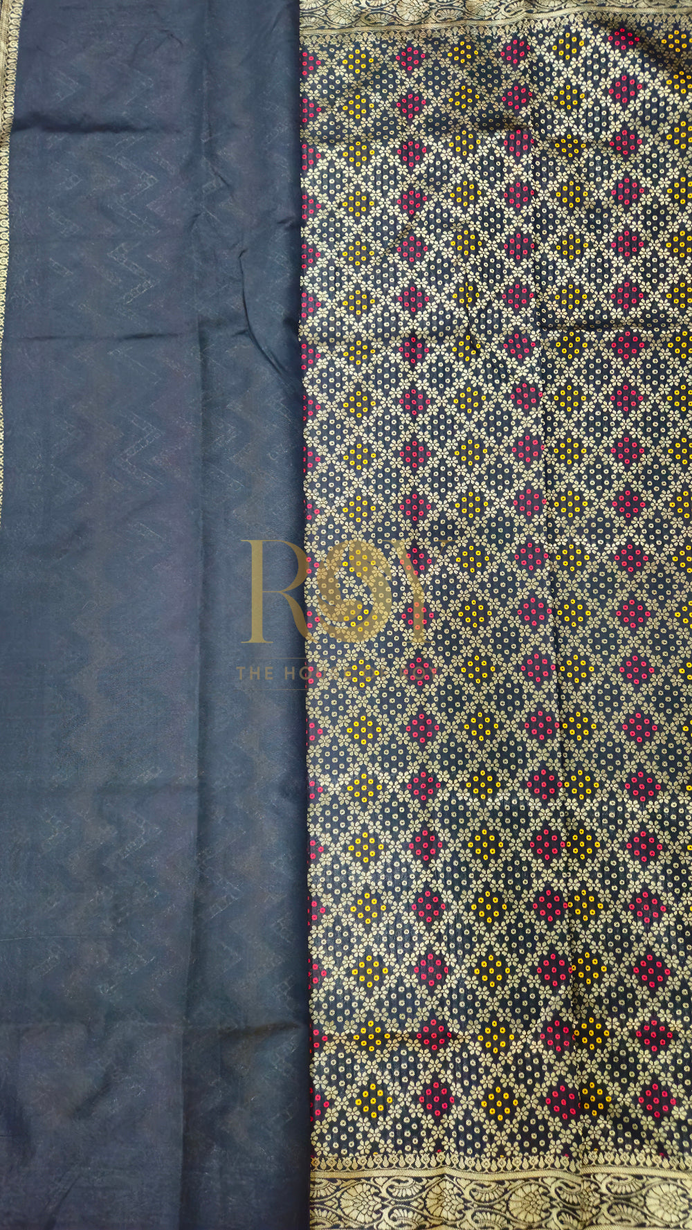Black Bandhini Saree
