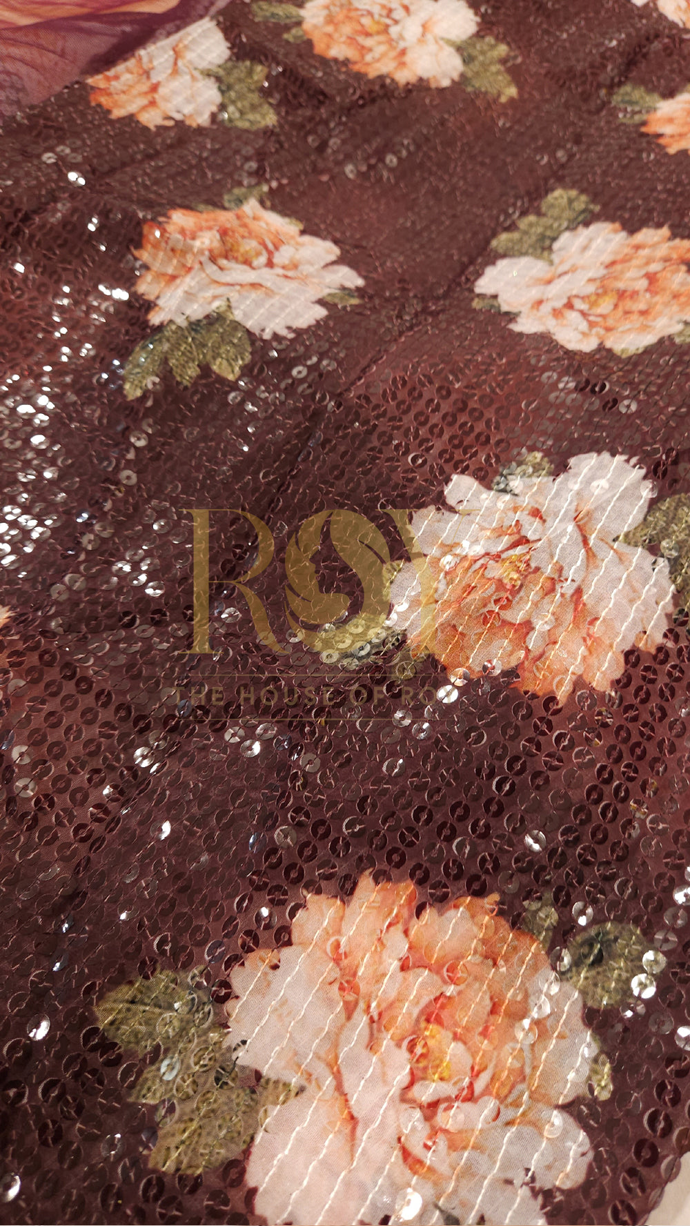 Light Peach Designer Saree