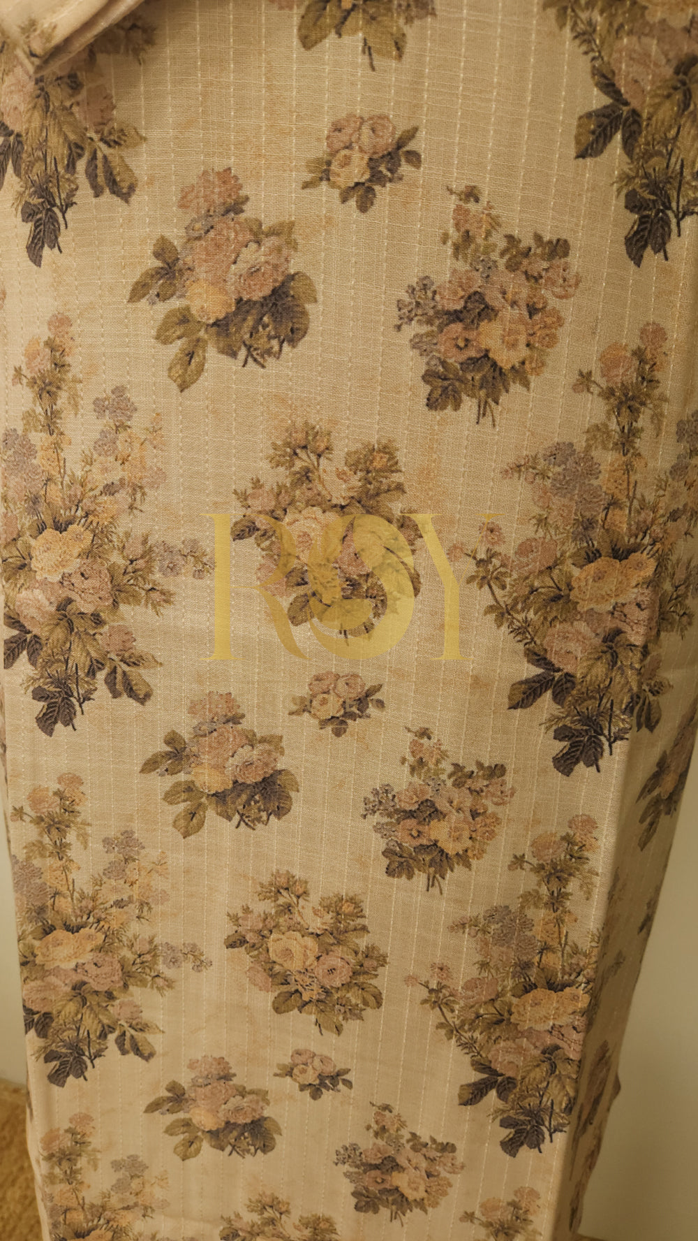 Beige Floral Kurti