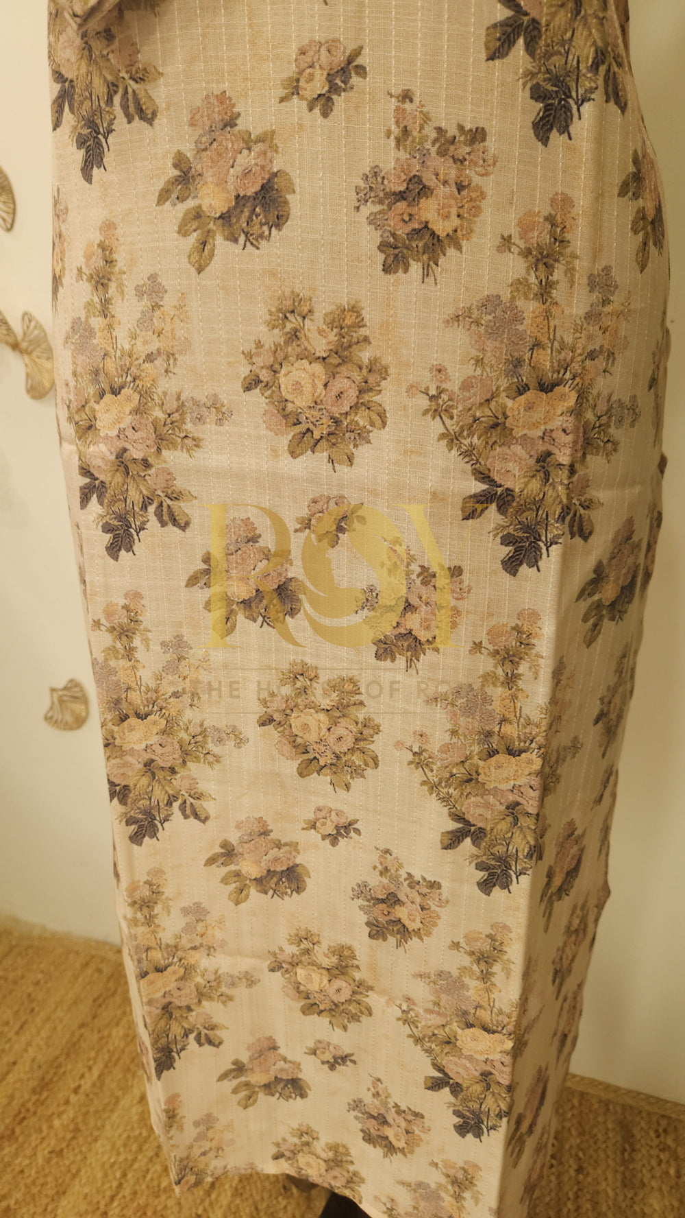 Beige Floral Kurti