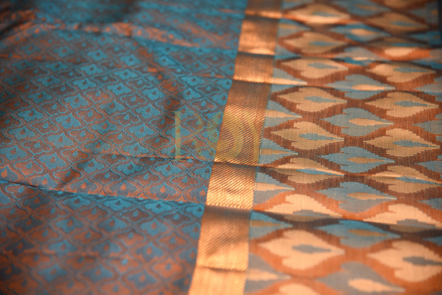 Fancy Border Blue Saree