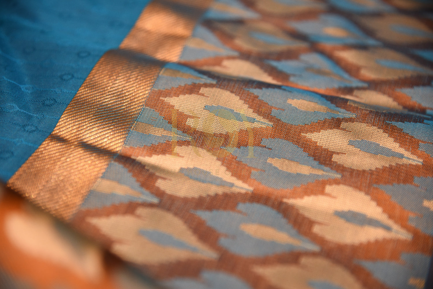 Fancy Border Blue Saree