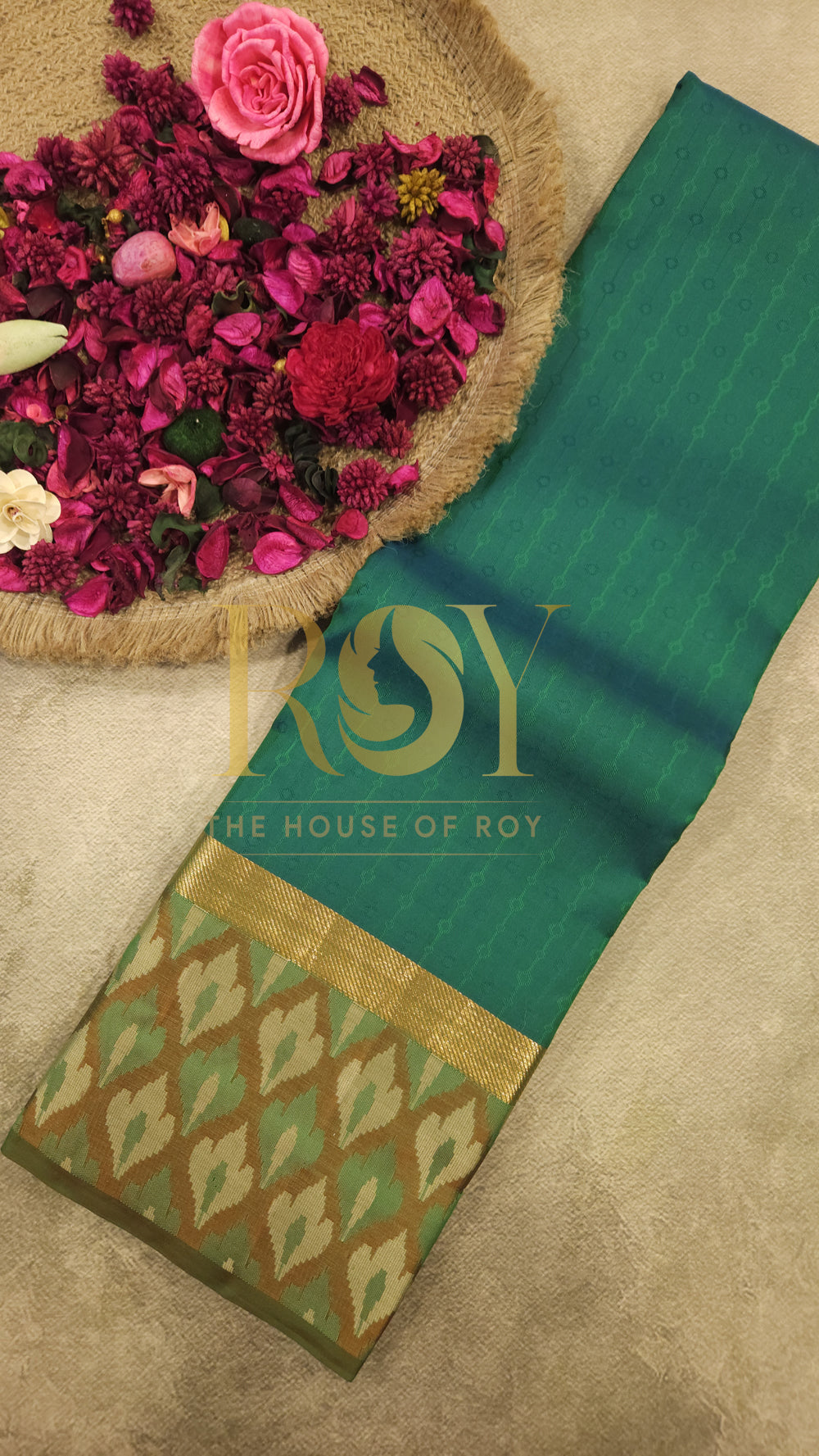 Fancy Border Green Saree